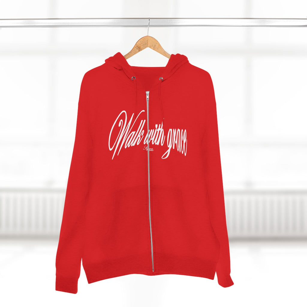 Walk With Grace /Angel wing Zip Hoodie