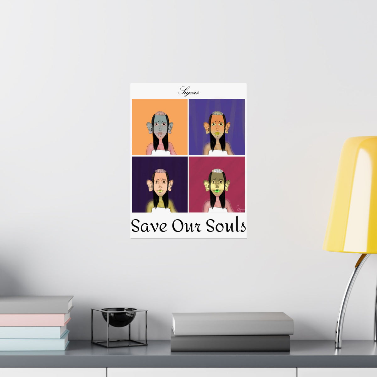 Save Our Souls Matte Poster — Pop Art Portrait Wall Art (Vertical) 8”x10”