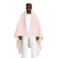 Angel wing Hooded Sherpa Blanket - Cozy Pink Fleece Wrap with Plush Lining