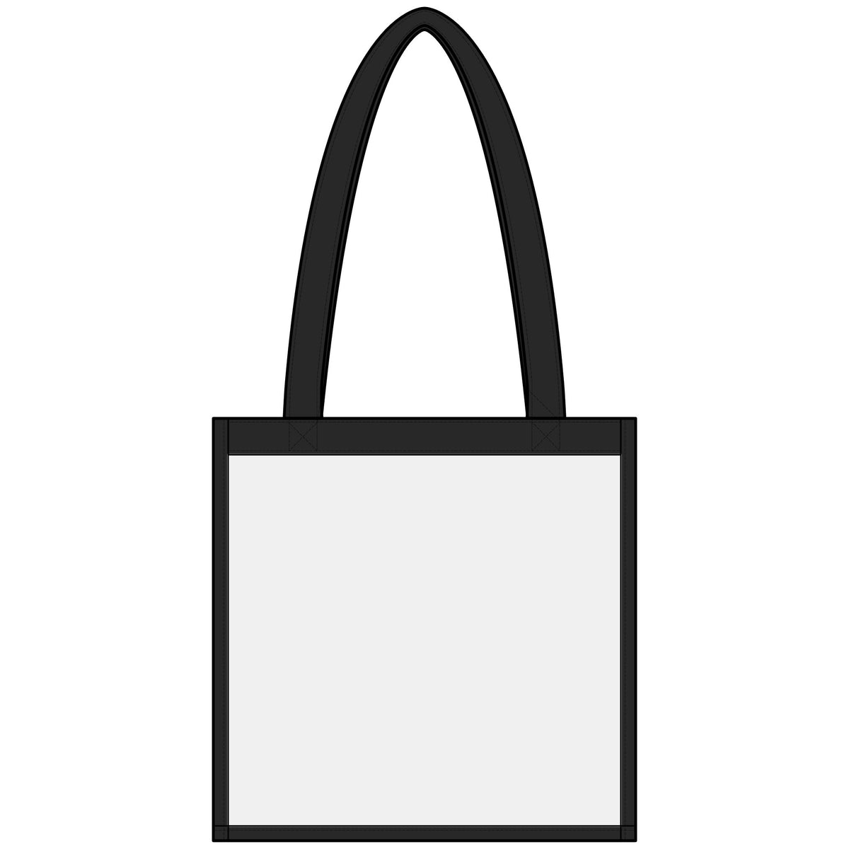 Clear Stadium Tote — Minimal Rose Outline Clear Stadium Bag
