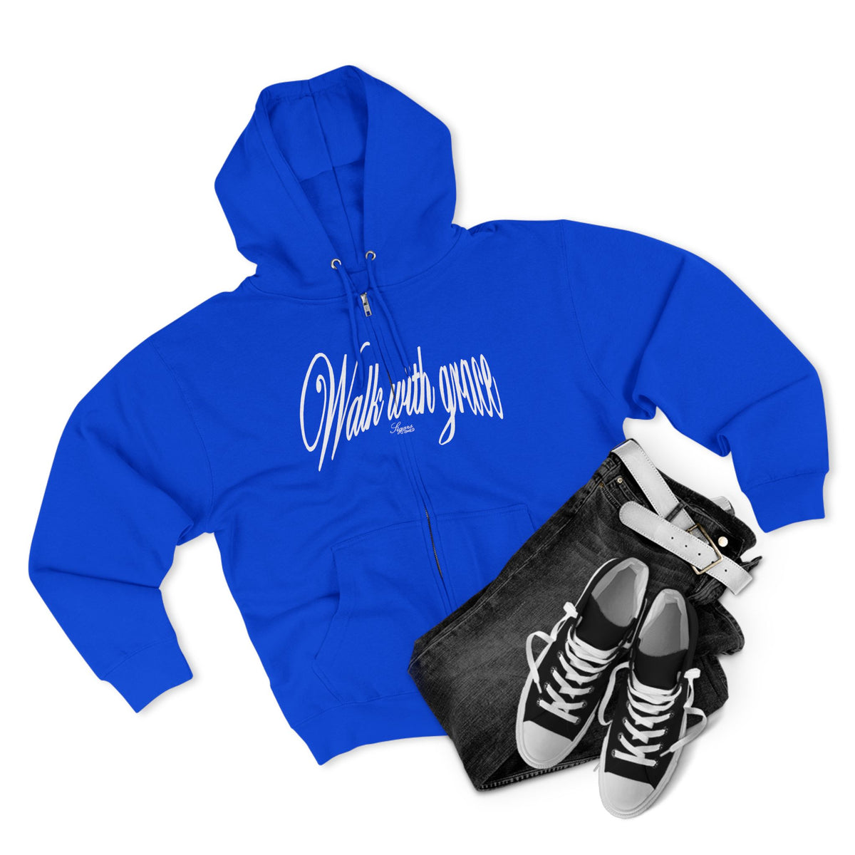 Walk With Grace /Angel wing Zip Hoodie