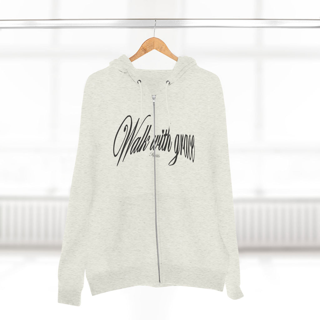 Walk With Grace /Angel wing Zip Hoodie