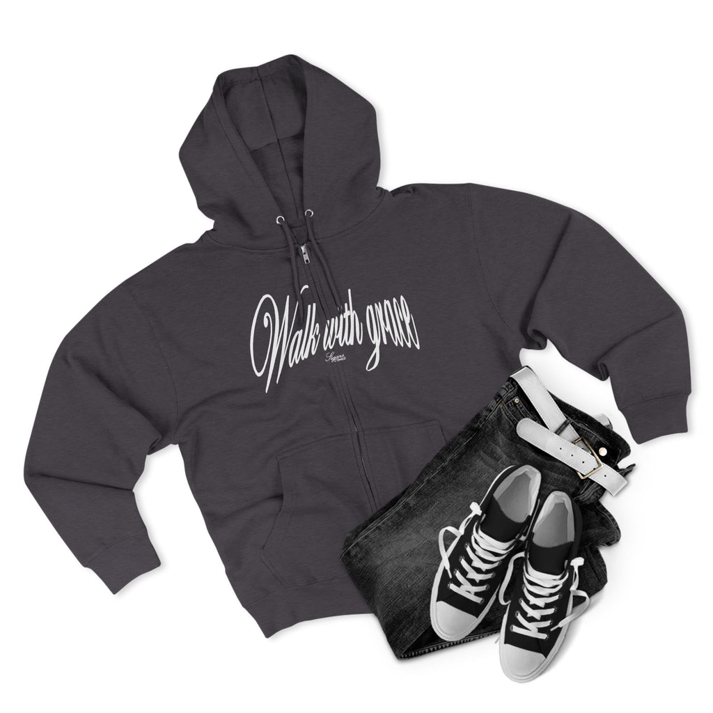 Walk With Grace /Angel wing Zip Hoodie