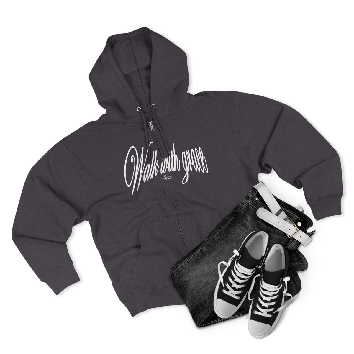 Walk With Grace /Angel wing Zip Hoodie