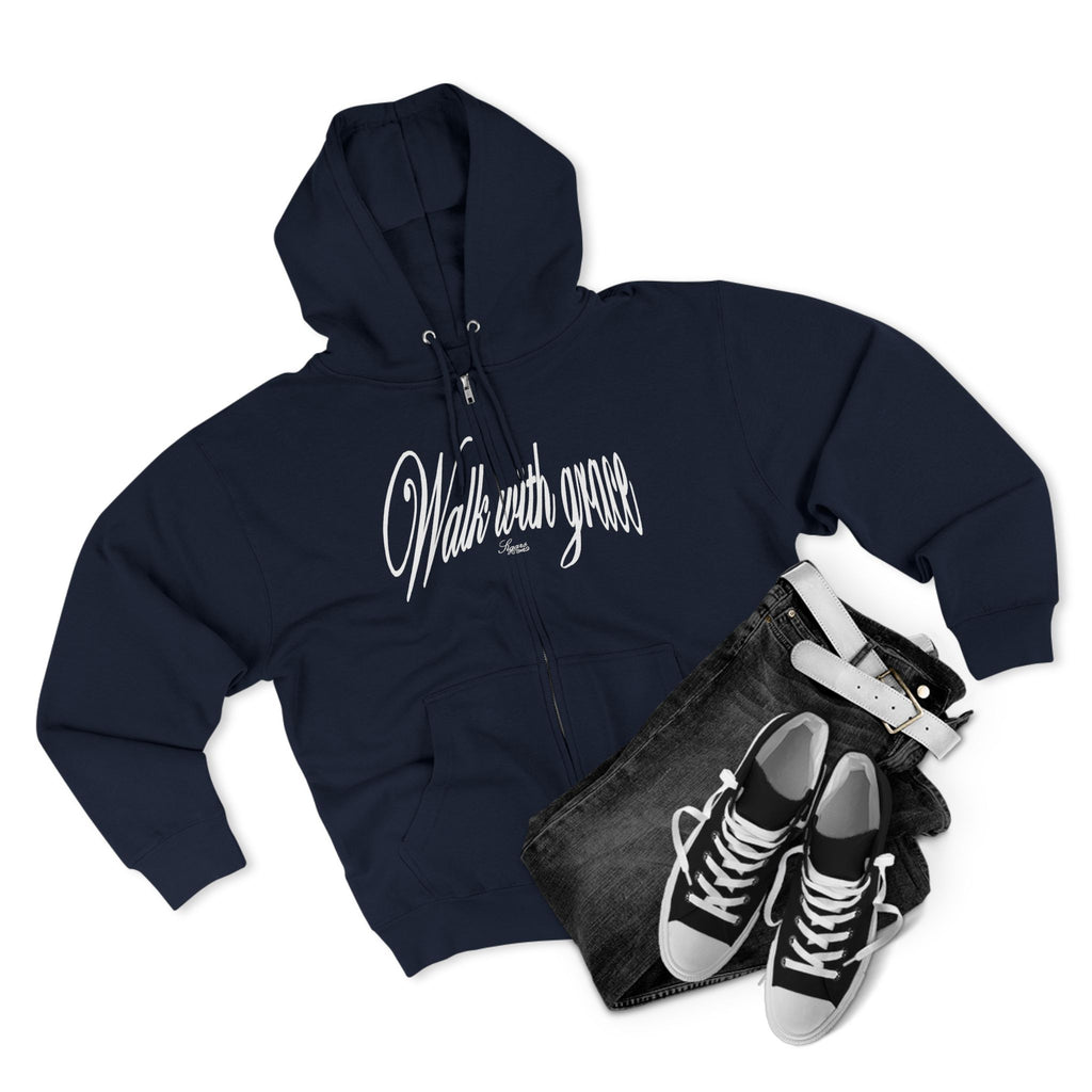 Walk With Grace /Angel wing Zip Hoodie