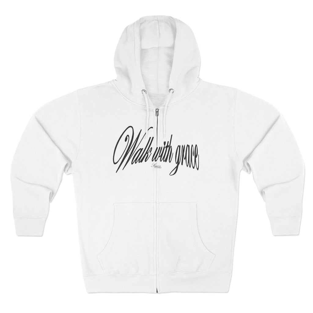 Walk With Grace /Angel wing Zip Hoodie