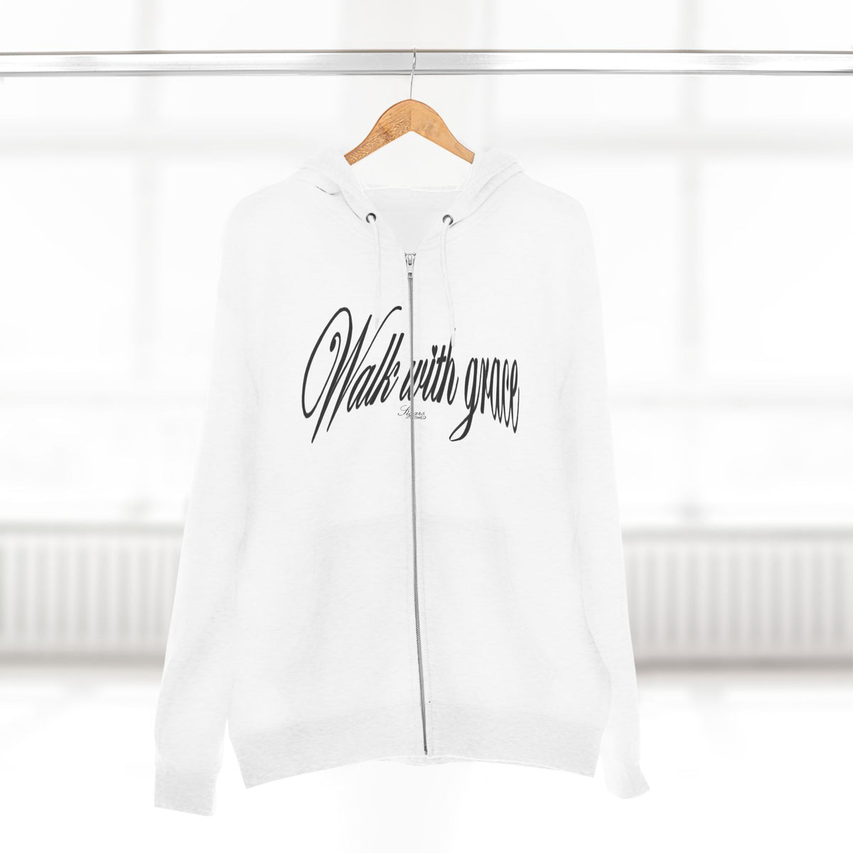 Walk With Grace /Angel wing Zip Hoodie