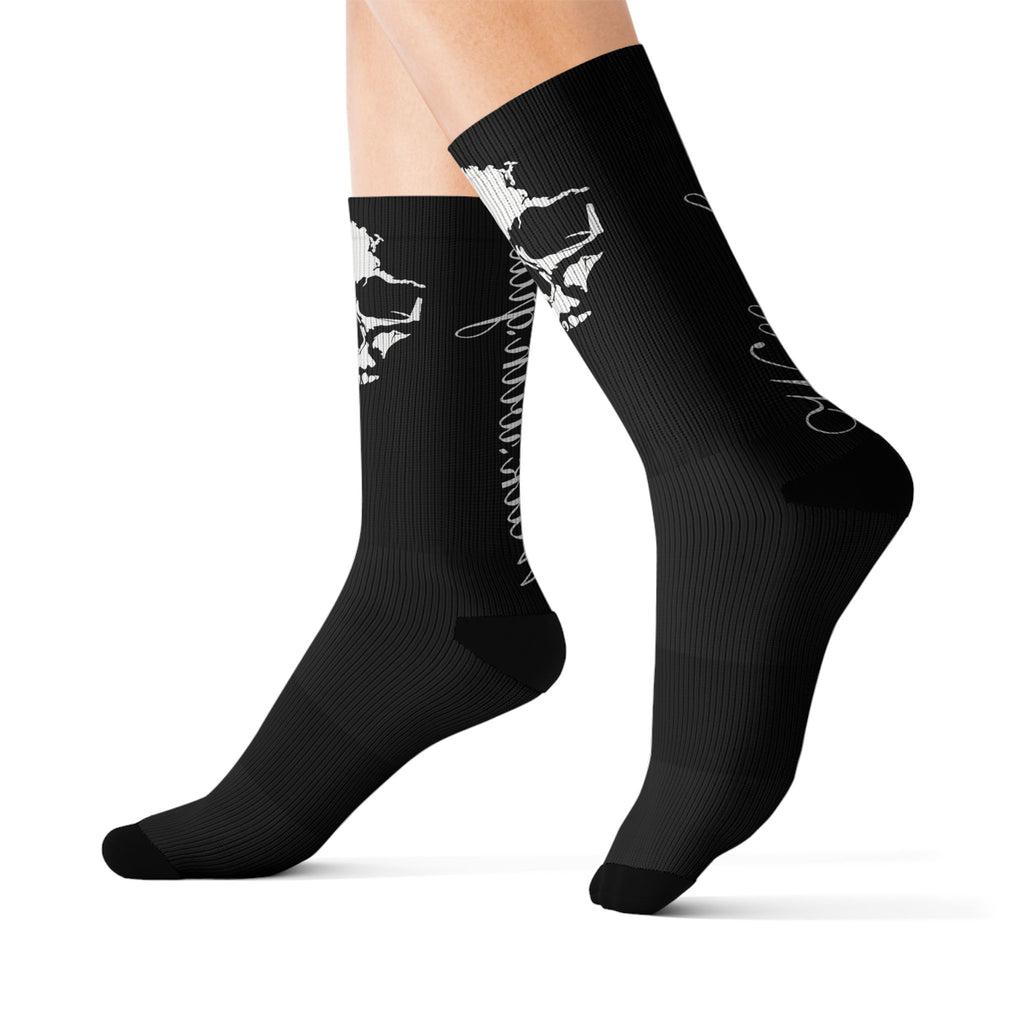 Walk with grace skull socks