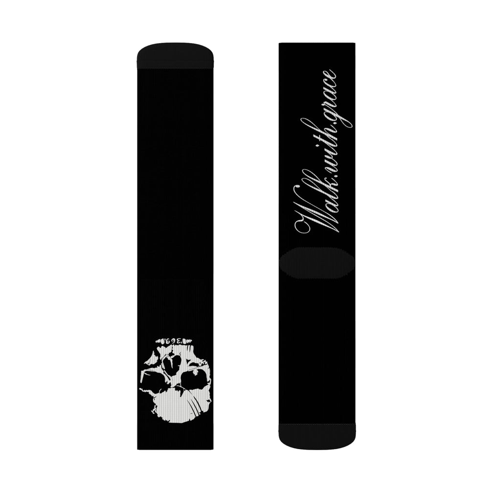 Walk with grace skull socks