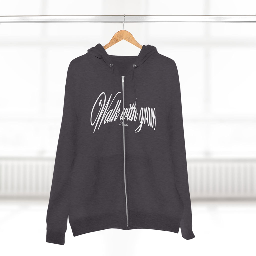 Walk With Grace /Angel wing Zip Hoodie