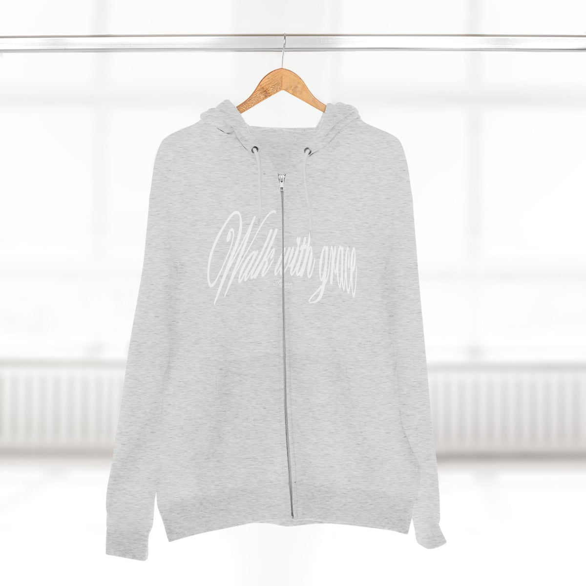 Walk With Grace /Angel wing Zip Hoodie