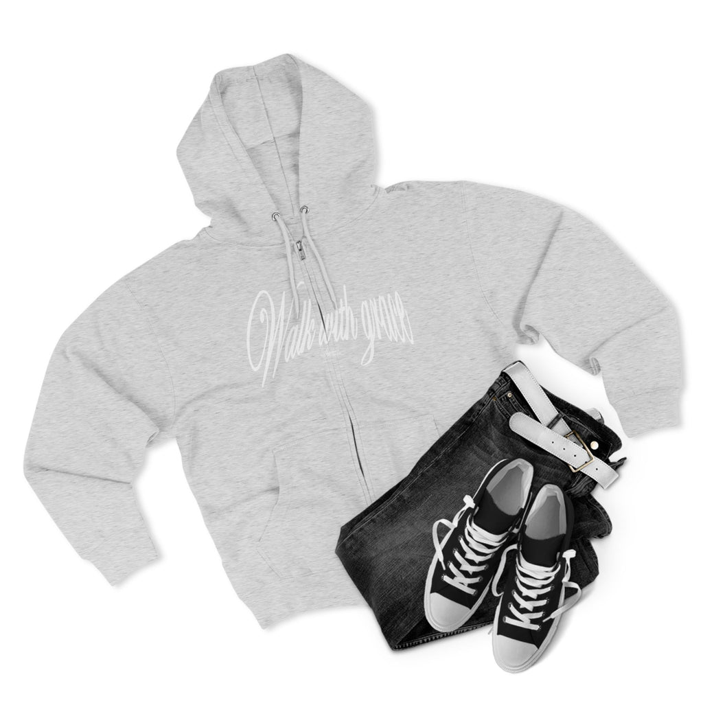 Walk With Grace /Angel wing Zip Hoodie