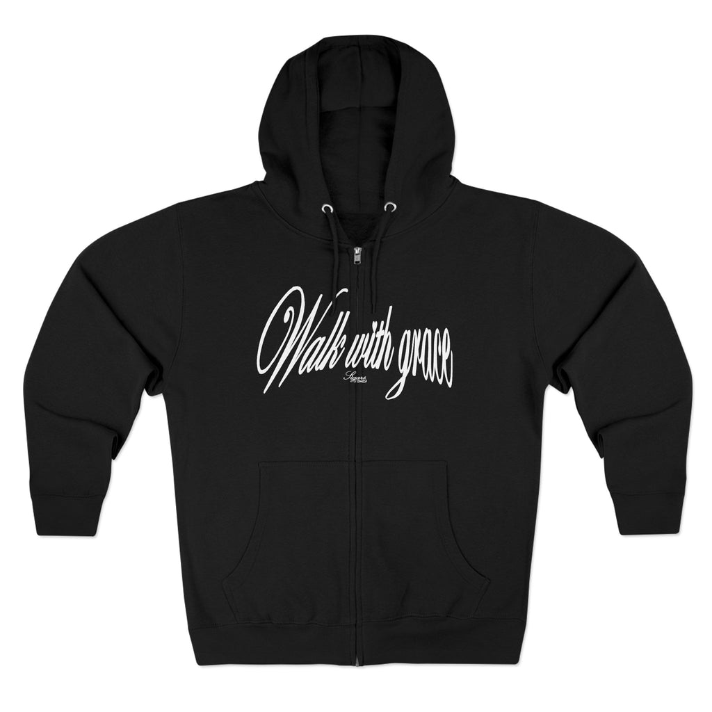 Walk With Grace /Angel wing Zip Hoodie