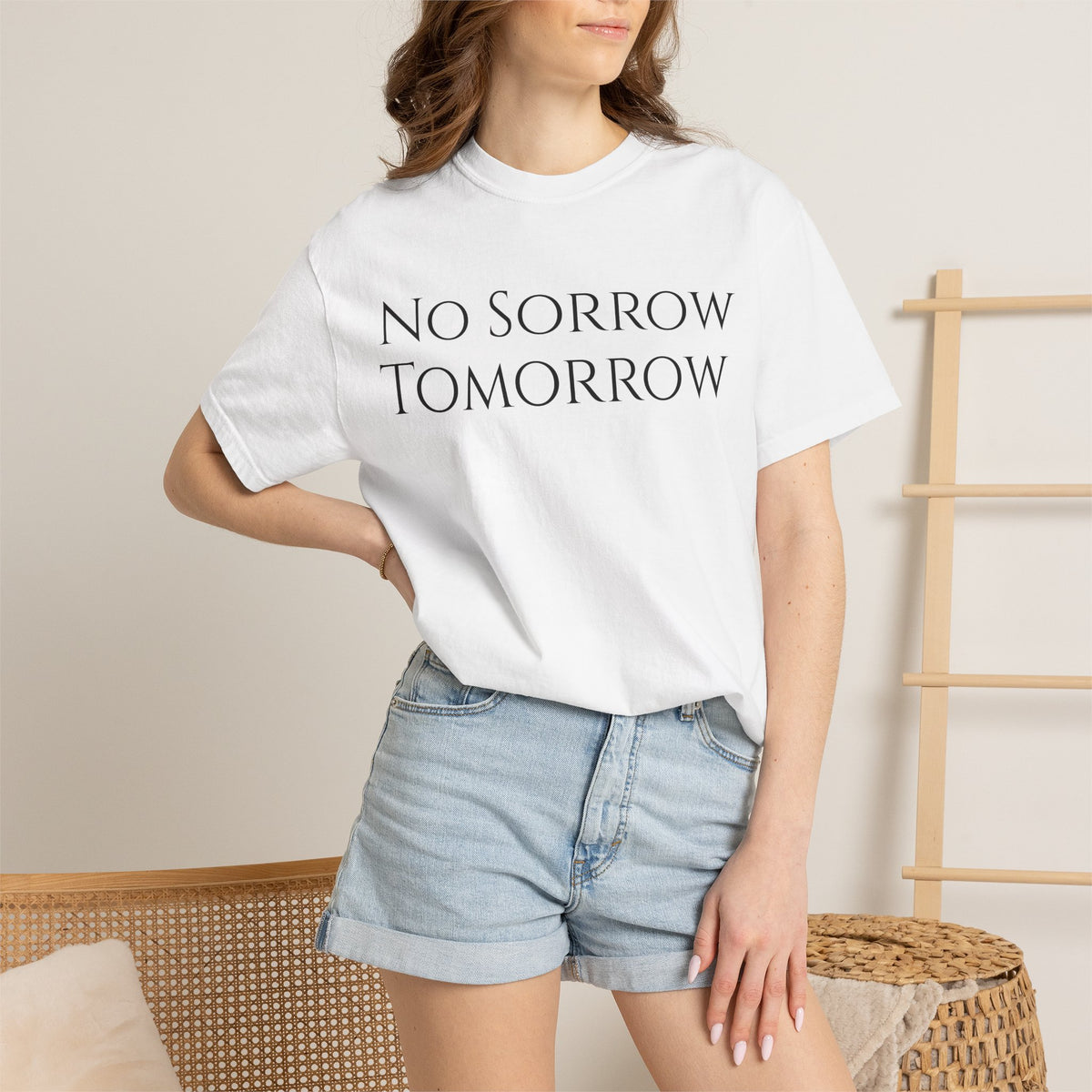 No Sorrow Tomorrow T-Shirt | Minimal Text Tee