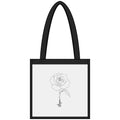 Clear Stadium Tote — Minimal Rose Outline Clear Stadium Bag