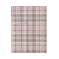 Plush Blanket - Pink Brown Plaid Velveteen Throw