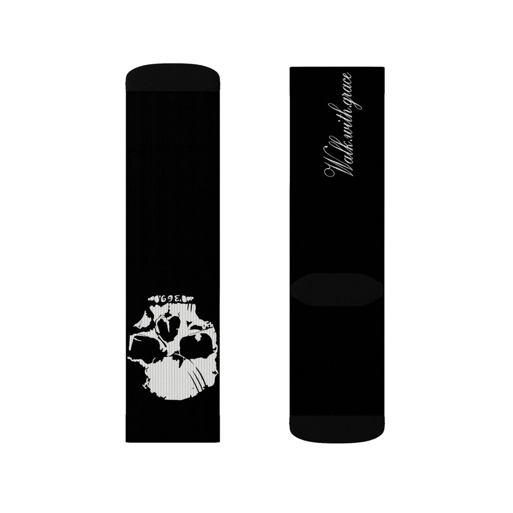 Walk with grace skull socks